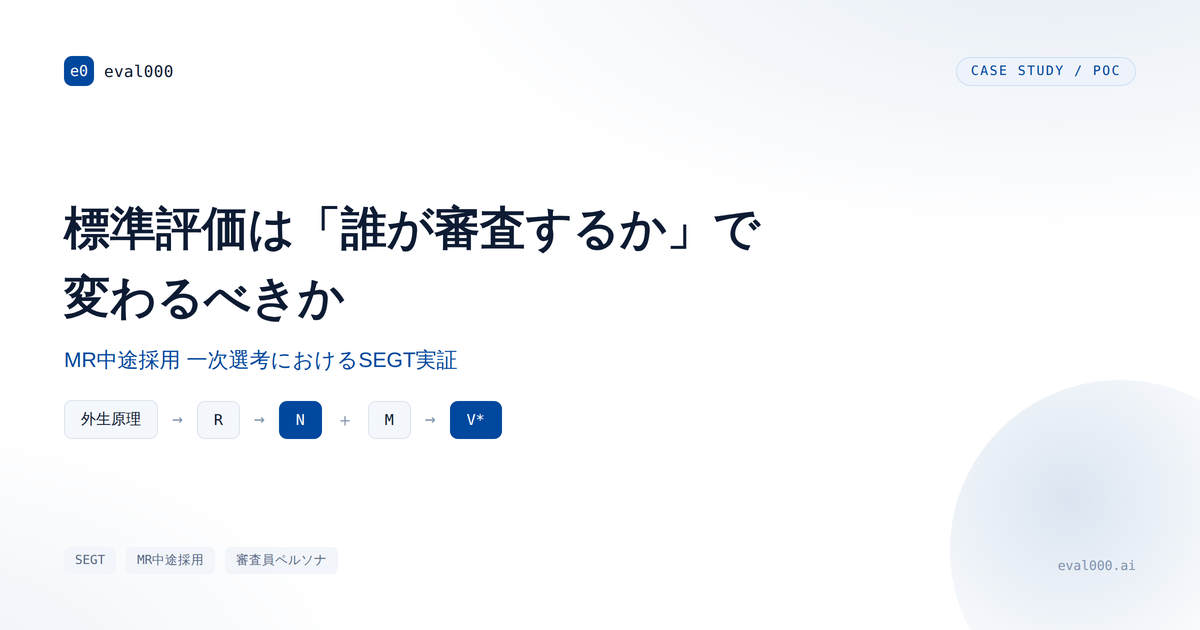 MR中途採用一次選考におけるSEGT実証